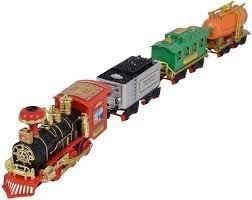 ChooChoo Super Classical Toy Train Royal Train Model,Battery Operated,Emits Real Smoke with Light & Sound Track Set for Kids of 4+