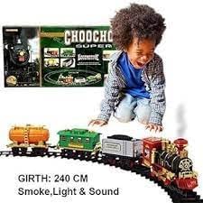 ChooChoo Super Classical Toy Train Royal Train Model,Battery Operated,Emits Real Smoke with Light & Sound Track Set for Kids of 4+