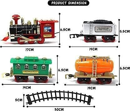 ChooChoo Super Classical Toy Train Royal Train Model,Battery Operated,Emits Real Smoke with Light & Sound Track Set for Kids of 4+