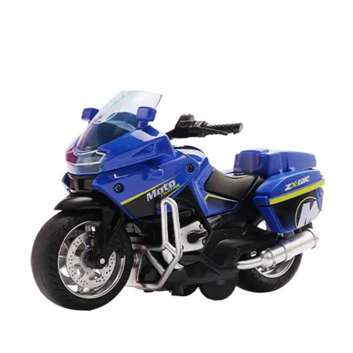 PLUSPOINT Diecast Motorcycle Toy Bike Scale Model Pull Back Vehicles Alloy Simulation Superbike Alloy Tank, Look Alike Models Also for Car Dashboard, Kids, Adult