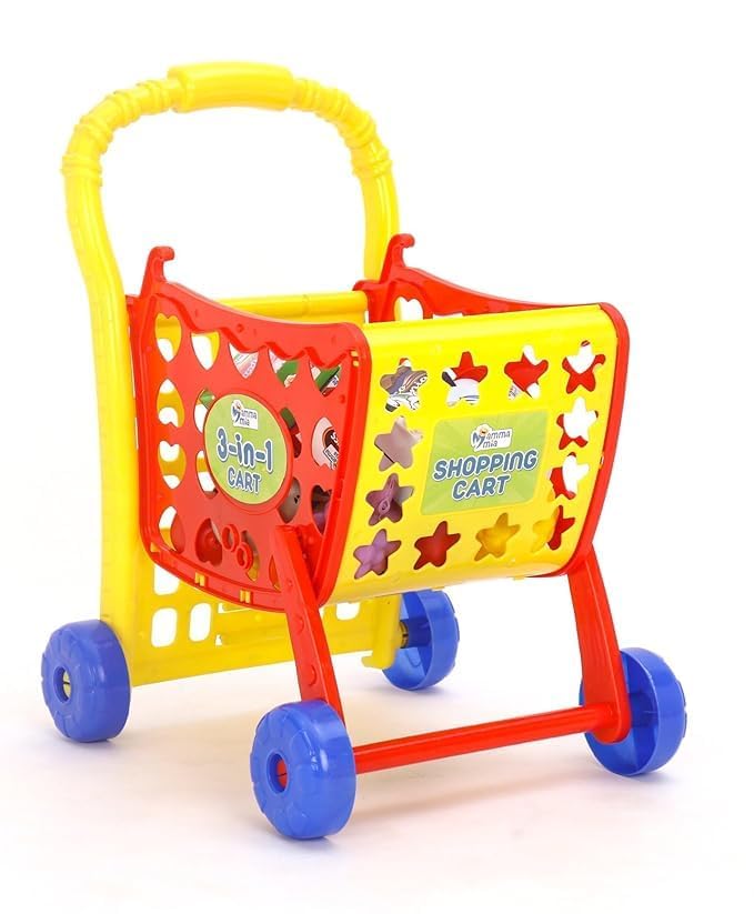 Perfect Gallery Shopping Cart for Creative Play, Spacious Interior, Easy Grip Handle