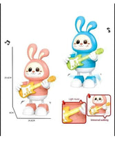 Musical Rabbit Dancing and Singing Plush Rabbit Soft Toy for Kids (Blue 28 cm)