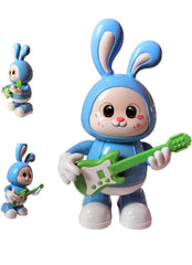 Musical Rabbit Dancing and Singing Plush Rabbit Soft Toy for Kids (Blue 28 cm)