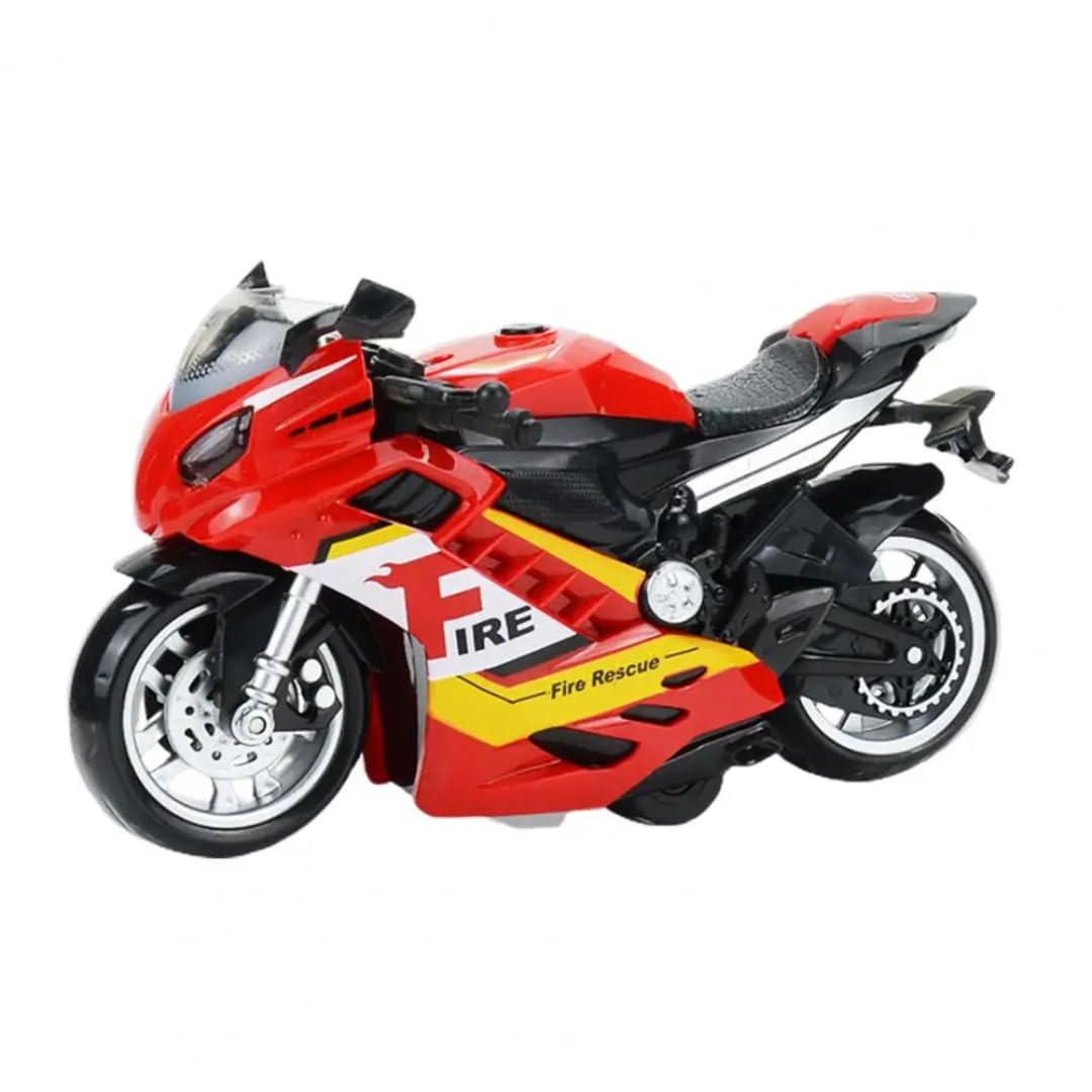 PLUSPOINT Diecast Motorcycle Toy Bike Scale Model Pull Back Vehicles Alloy Simulation Superbike Alloy Tank, Look Alike Models Also for Car Dashboard, Kids, Adult