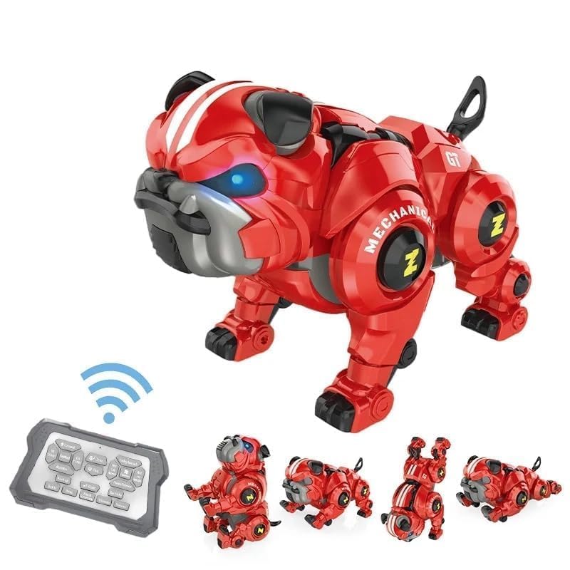 Relizaa Robot Dog for Kids, Remote Control Robot Rechargeable Programing Stunt Robo Dog with Sing, Dance, Touch Function, Robotic Dog Toy for Boys Ages 5+ Birthday Gifts, Red(Stunt Dog Pet Red)