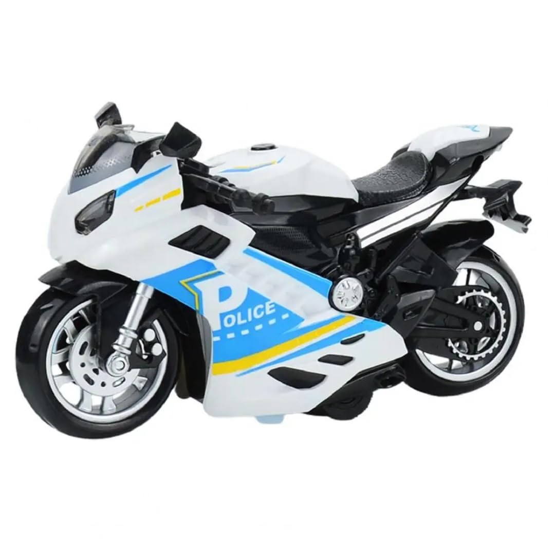 PLUSPOINT Diecast Motorcycle Toy Bike Scale Model Pull Back Vehicles Alloy Simulation Superbike Alloy Tank, Look Alike Models Also for Car Dashboard, Kids, Adult