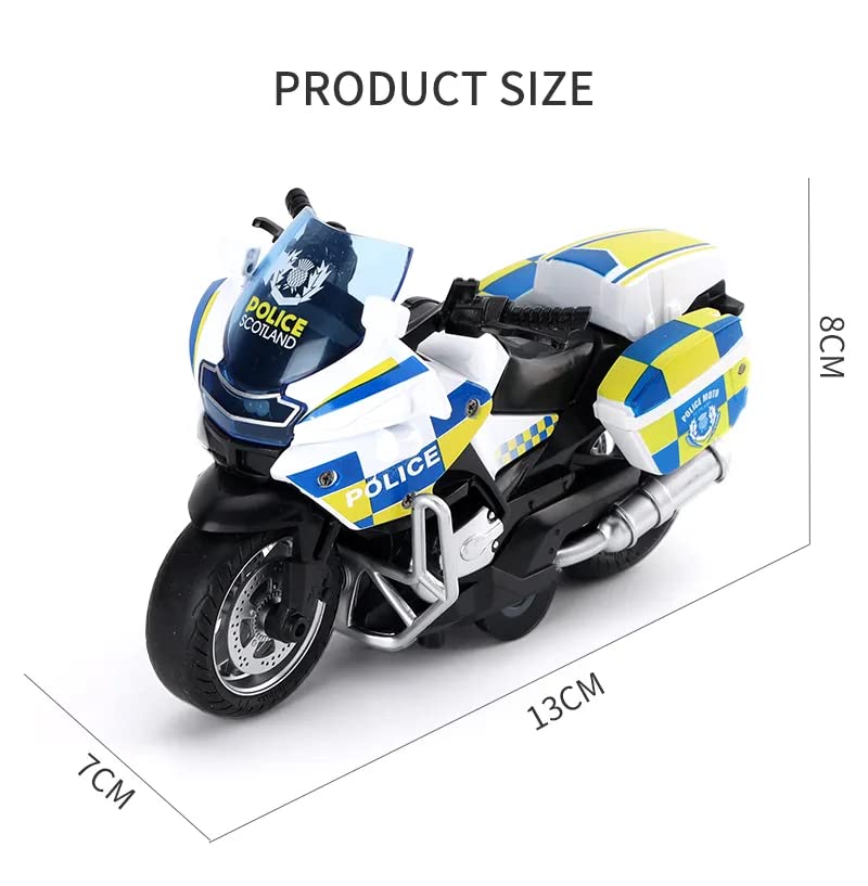 PLUSPOINT Diecast Motorcycle Toy Bike Scale Model Pull Back Vehicles Alloy Simulation Superbike Alloy Tank, Look Alike Models Also for Car Dashboard, Kids, Adult