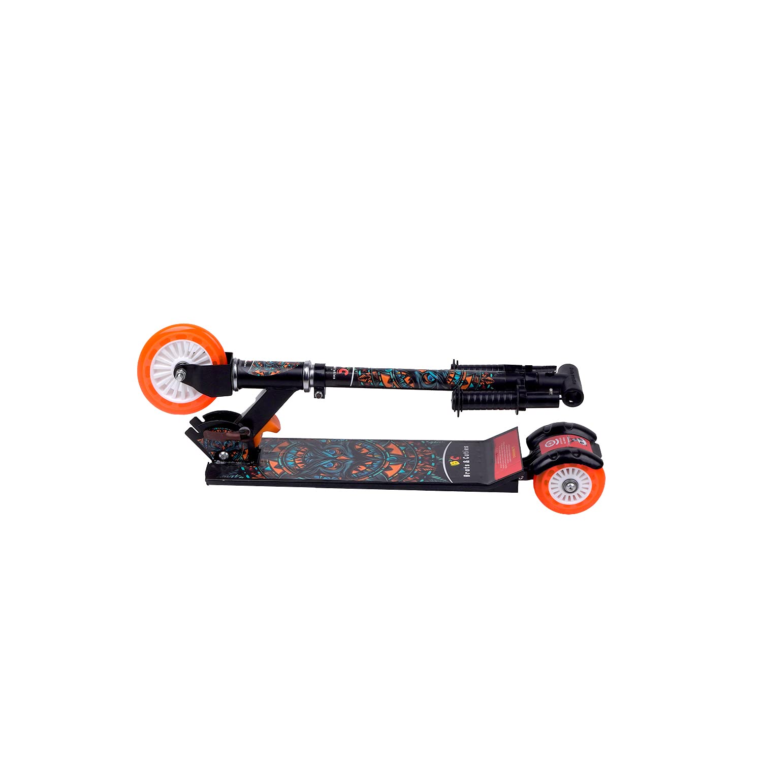 Brats & Cuties Road Runner Alpha MS Scooter for Kids of 3 to 14 Years Skating Kids Kick Scooters with Ting Ting Bell - Weight Capacity utpo 35Kgs (Black)