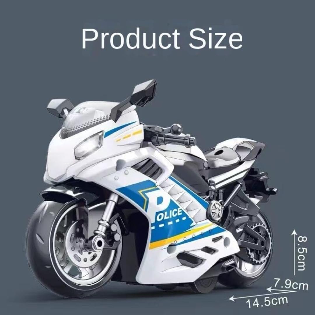 PLUSPOINT Diecast Motorcycle Toy Bike Scale Model Pull Back Vehicles Alloy Simulation Superbike Alloy Tank, Look Alike Models Also for Car Dashboard, Kids, Adult