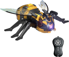 Ramokdu Remote Control BEE, Realistic Robot Bee with Spray/Lights/Music Effect, Kids Wireless Remote Control Toy, Gifts for 8 9 10 11 12 Year Old Kids, Birthday Party Joke Pranks