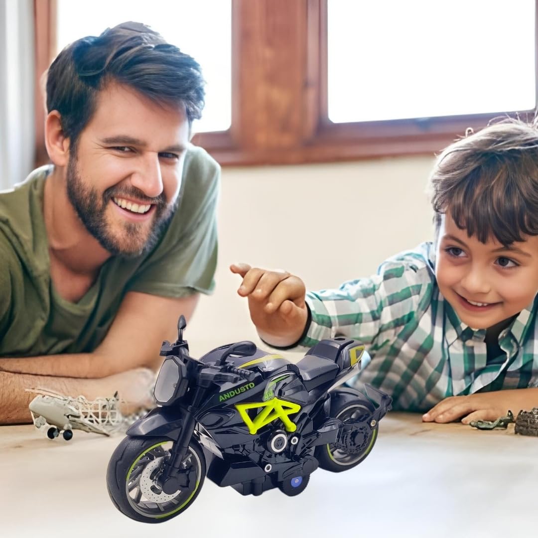 PLUSPOINT Diecast Motorcycle Toy Bike Scale Model Pull Back Vehicles Alloy Simulation Superbike Alloy Tank, Look Alike Models Also for Car Dashboard, Kids, Adult