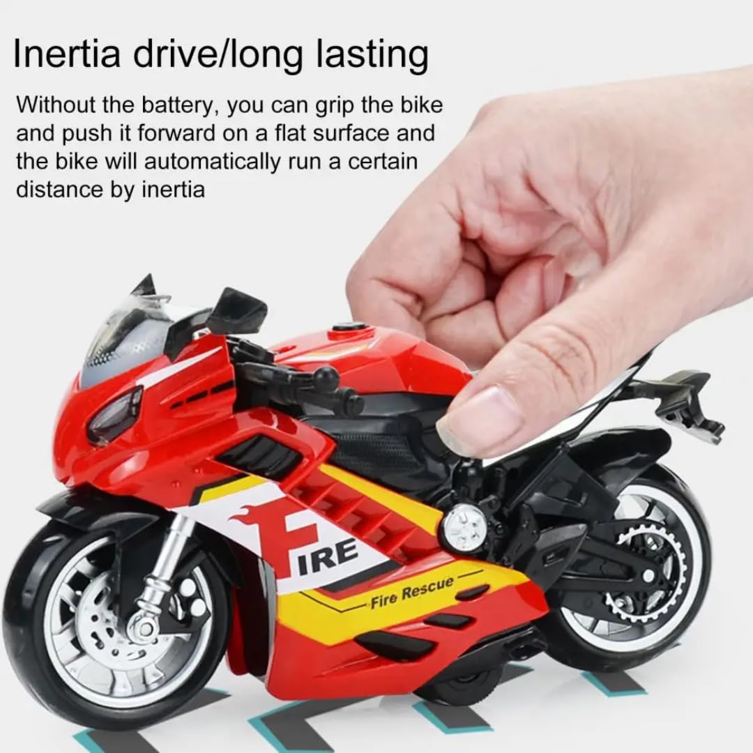 PLUSPOINT Diecast Motorcycle Toy Bike Scale Model Pull Back Vehicles Alloy Simulation Superbike Alloy Tank, Look Alike Models Also for Car Dashboard, Kids, Adult