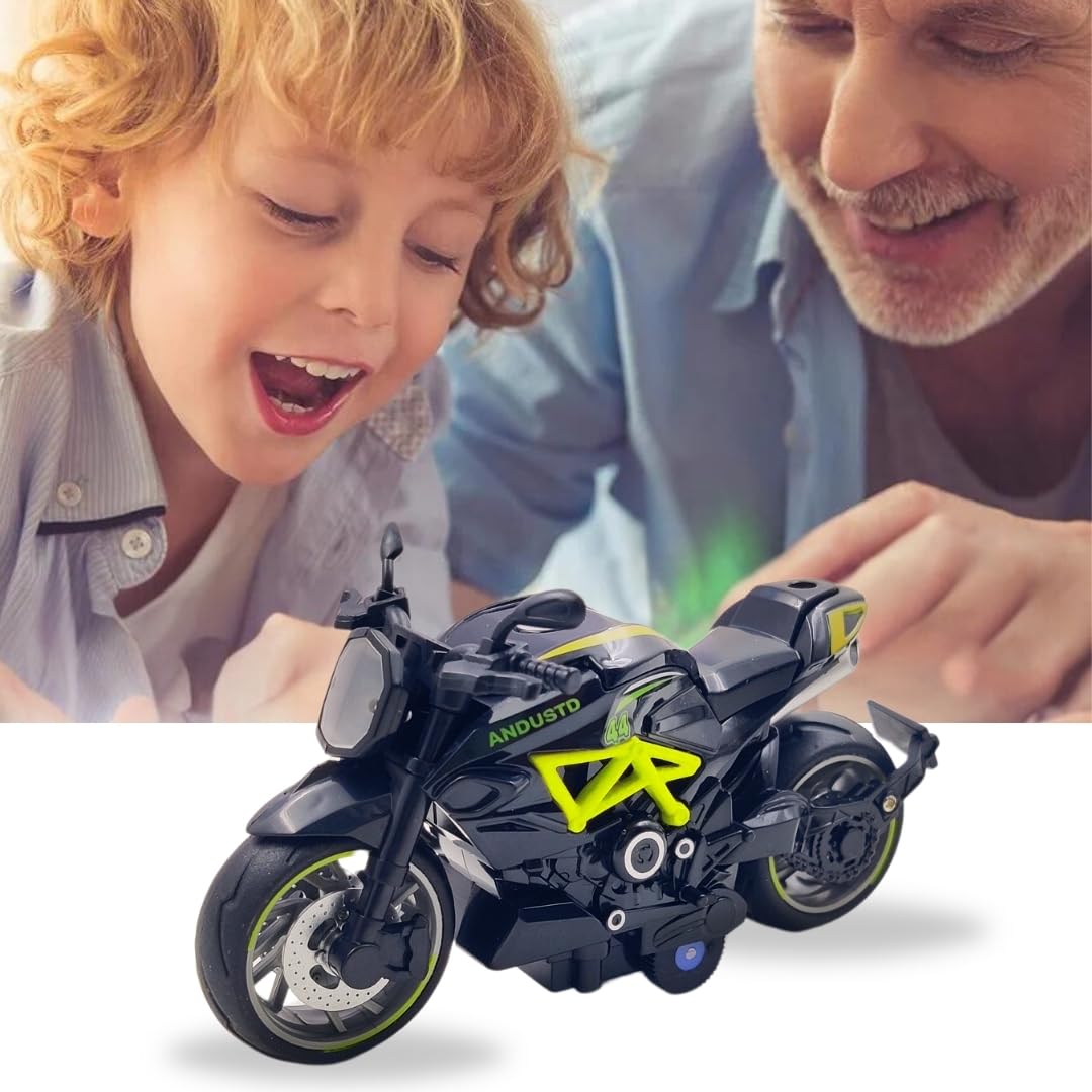 PLUSPOINT Diecast Motorcycle Toy Bike Scale Model Pull Back Vehicles Alloy Simulation Superbike Alloy Tank, Look Alike Models Also for Car Dashboard, Kids, Adult