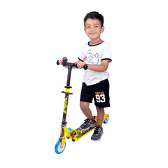 Brats & Cuties Road Runner Alpha MS Scooter for Kids of 3 to 14 Years Skating Kids Kick Scooters with Ting Ting Bell - Weight Capacity utpo 35Kgs (Black)