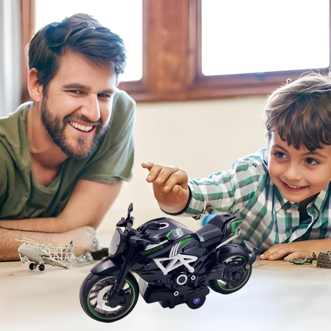 PLUSPOINT Diecast Motorcycle Toy Bike Scale Model Pull Back Vehicles Alloy Simulation Superbike Alloy Tank, Look Alike Models Also for Car Dashboard, Kids, Adult