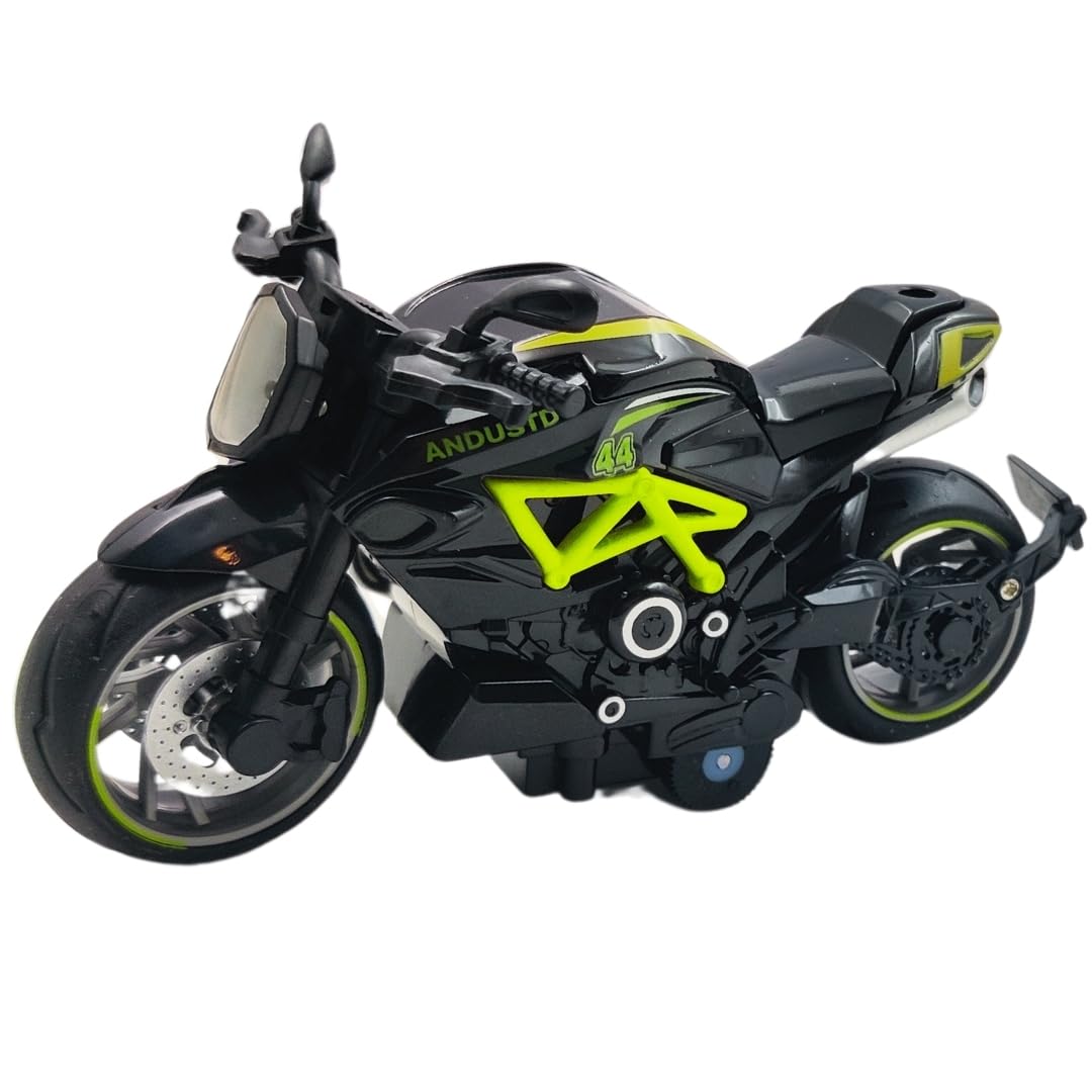 PLUSPOINT Diecast Motorcycle Toy Bike Scale Model Pull Back Vehicles Alloy Simulation Superbike Alloy Tank, Look Alike Models Also for Car Dashboard, Kids, Adult