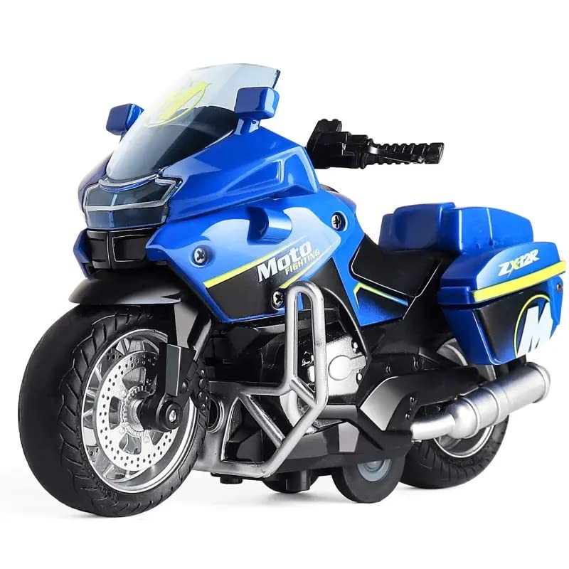 PLUSPOINT Diecast Motorcycle Toy Bike Scale Model Pull Back Vehicles Alloy Simulation Superbike Alloy Tank, Look Alike Models Also for Car Dashboard, Kids, Adult