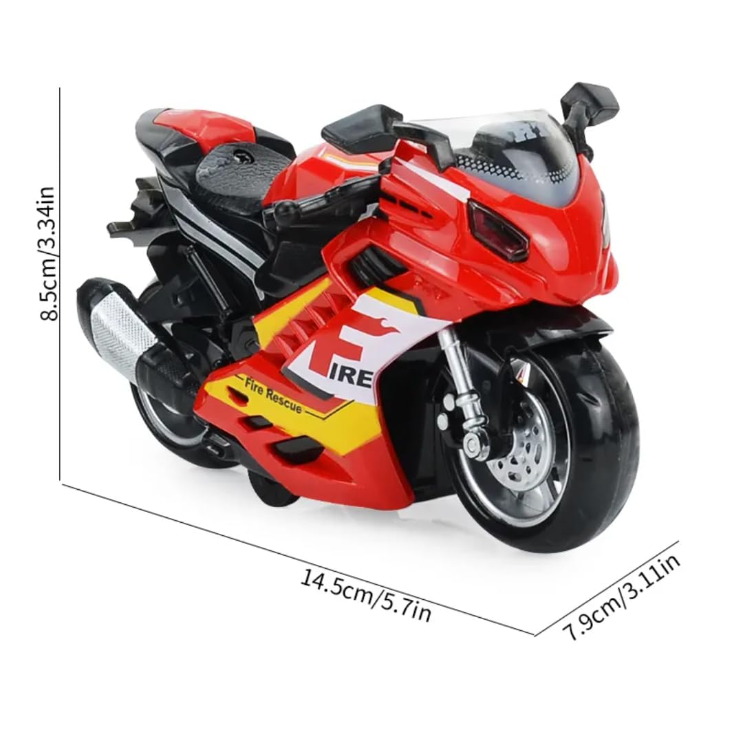 PLUSPOINT Diecast Motorcycle Toy Bike Scale Model Pull Back Vehicles Alloy Simulation Superbike Alloy Tank, Look Alike Models Also for Car Dashboard, Kids, Adult