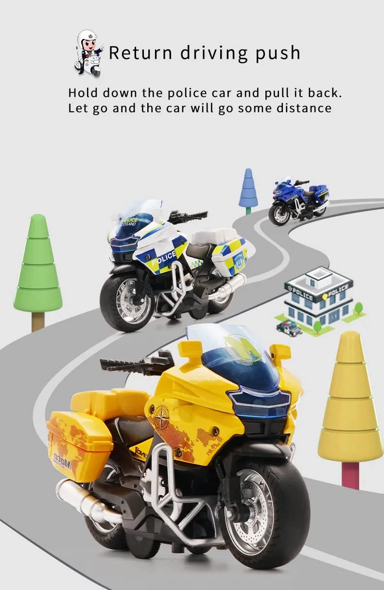 PLUSPOINT Diecast Motorcycle Toy Bike Scale Model Pull Back Vehicles Alloy Simulation Superbike Alloy Tank, Look Alike Models Also for Car Dashboard, Kids, Adult