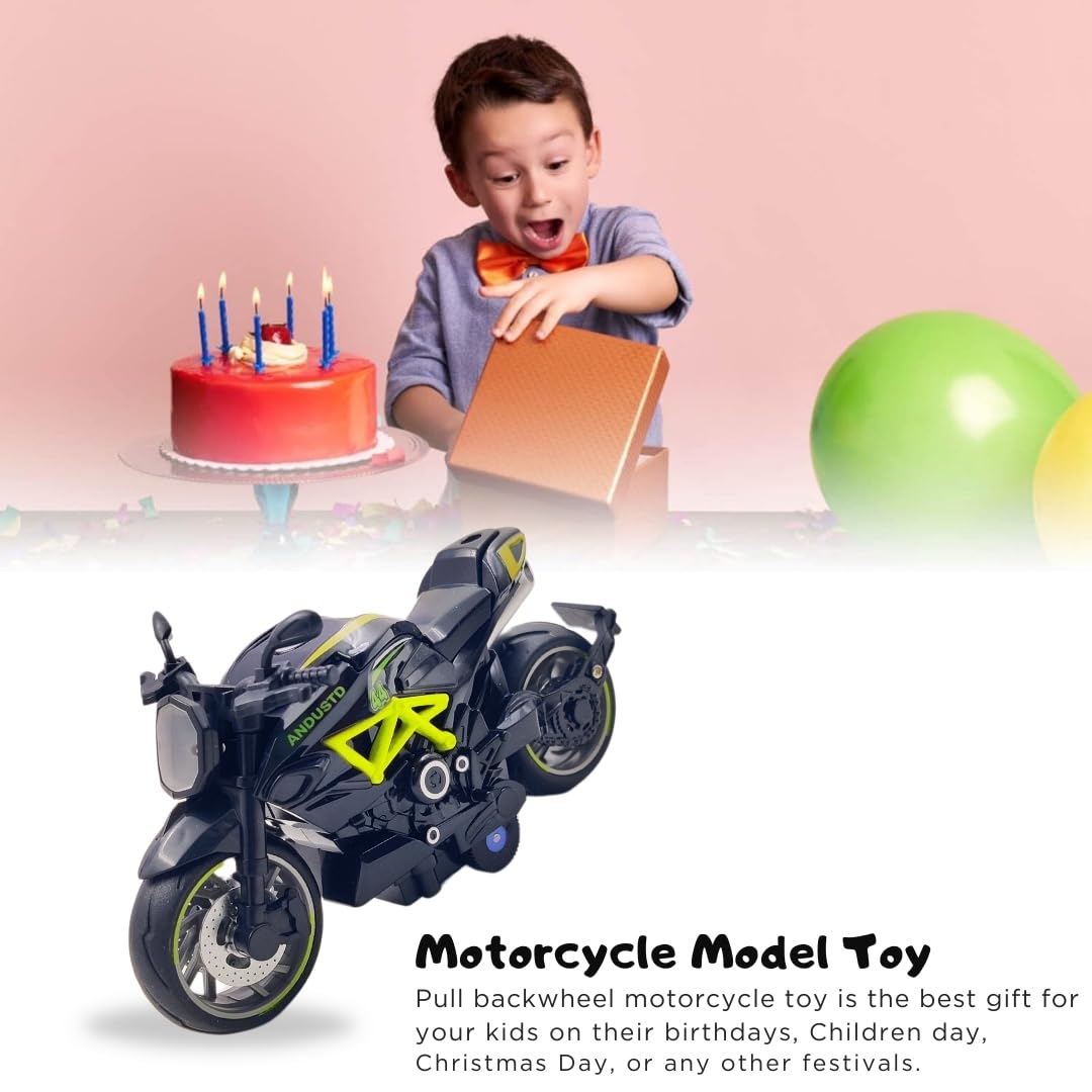 PLUSPOINT Diecast Motorcycle Toy Bike Scale Model Pull Back Vehicles Alloy Simulation Superbike Alloy Tank, Look Alike Models Also for Car Dashboard, Kids, Adult