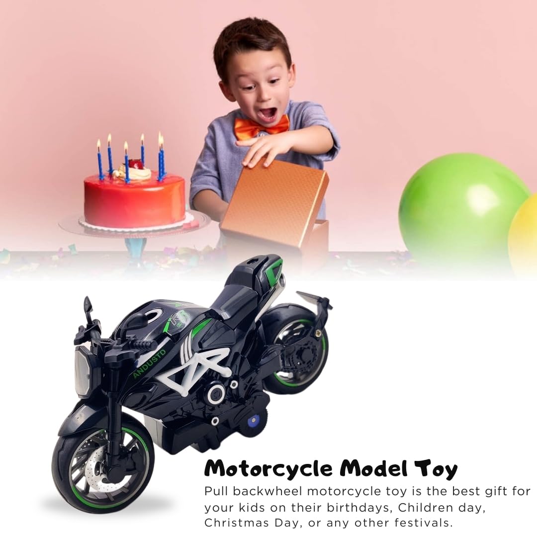 PLUSPOINT Diecast Motorcycle Toy Bike Scale Model Pull Back Vehicles Alloy Simulation Superbike Alloy Tank, Look Alike Models Also for Car Dashboard, Kids, Adult