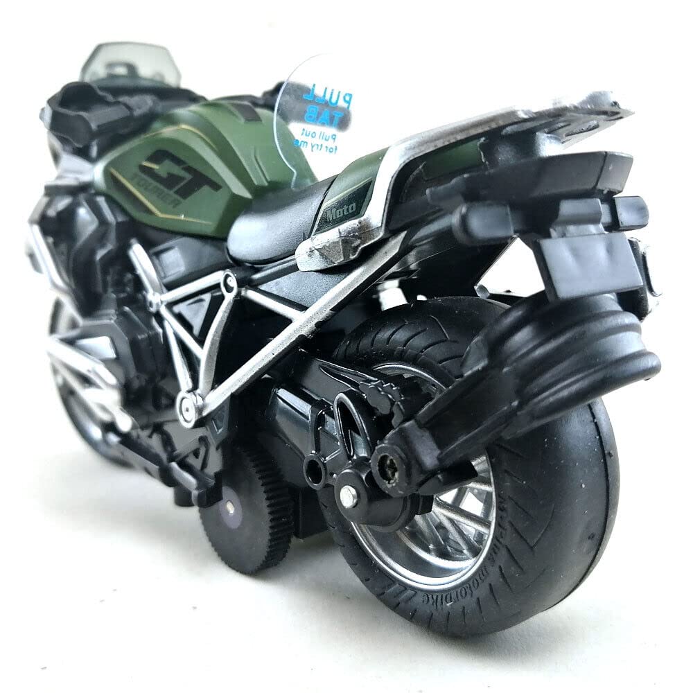 PLUSPOINT Diecast Motorcycle Toy Bike Scale Model Pull Back Vehicles Alloy Simulation Superbike Alloy Tank, Look Alike Models Also for Car Dashboard, Kids, Adult