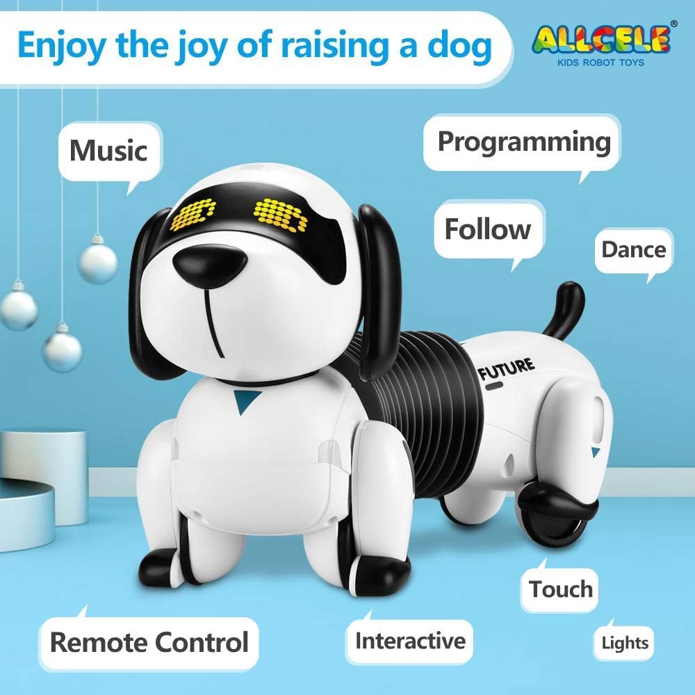 Relizaa Robot Dog for Kids, Remote Control Robot Rechargeable Programing Stunt Robo Dog with Sing, Dance, Touch Function, Robotic Dog Toy for Boys Ages 5+ Birthday Gifts, Red(Stunt Dog Pet Red)