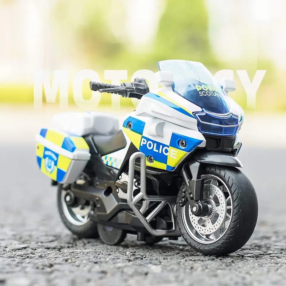 PLUSPOINT Diecast Motorcycle Toy Bike Scale Model Pull Back Vehicles Alloy Simulation Superbike Alloy Tank, Look Alike Models Also for Car Dashboard, Kids, Adult