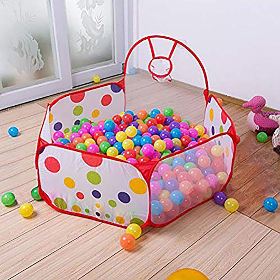 Webby Kids Play Zone Tent with 50 Balls | Ball Pits for Toddlers | Ball Pool for 1-5 Years Kids