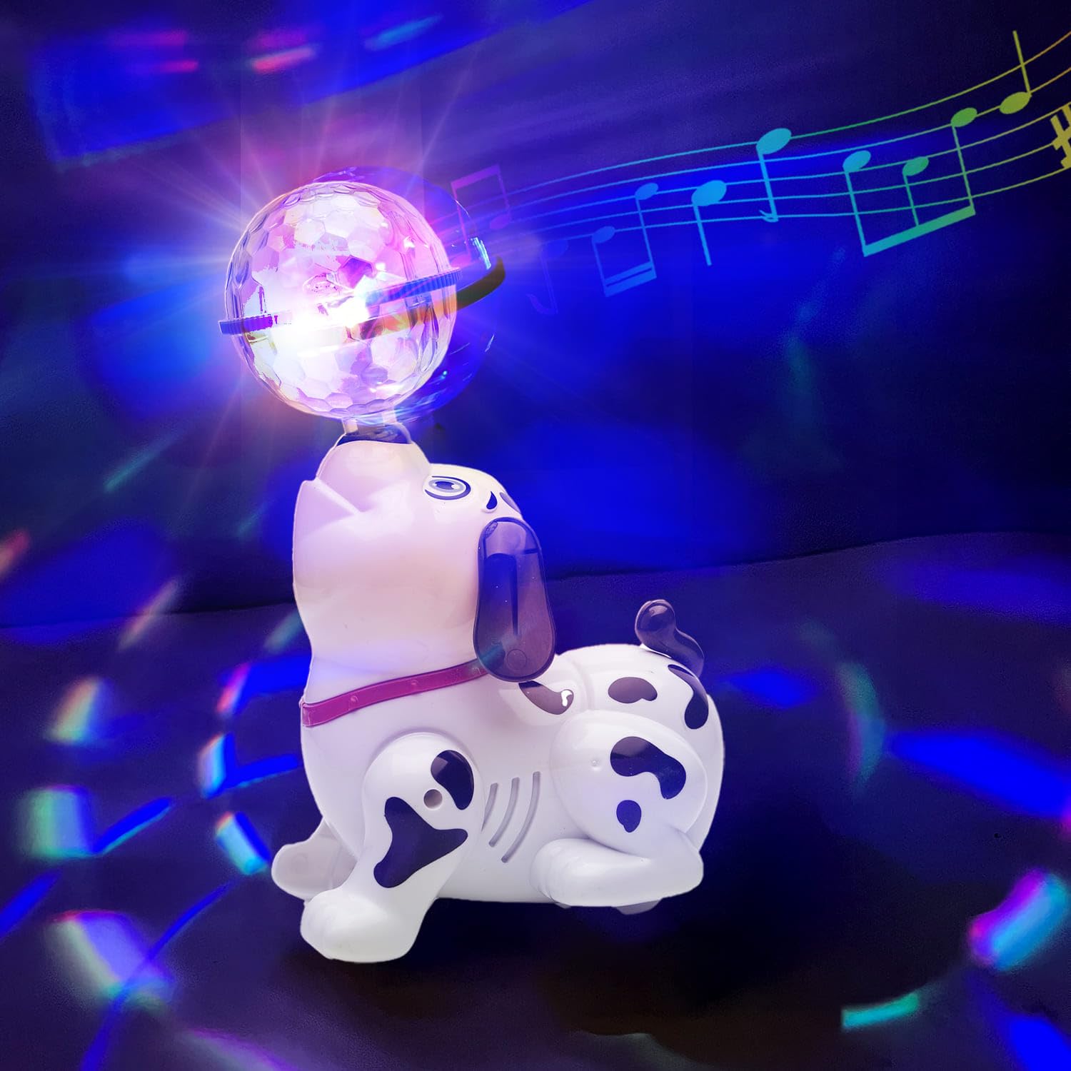 Gooyo 360 ° Rotating Dancing Dog Toy with LED Flashing Lights & Dynamic Sound for Kids