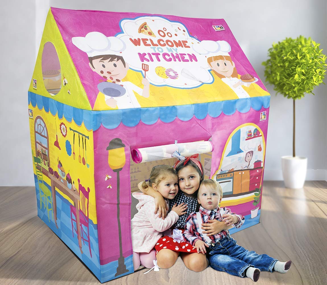 Urbane Chic Tent House for Indoor & Outdoor Fun Play Tent House Easy to Assemble Tent, Promotes Imaginative Role Play & Interactions (Kitchen Tent)