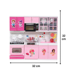 VGRASSP Musical Kitchen Set Toy for Kids Girl with Sound and Light Up Stove Interactive Kitchen cooking Toy Set