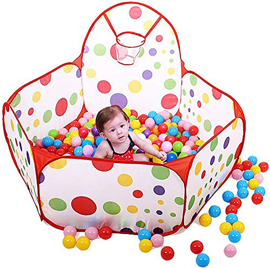 Webby Kids Play Zone Tent with 50 Balls | Ball Pits for Toddlers | Ball Pool for 1-5 Years Kids