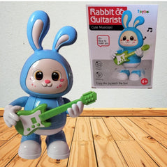 Musical Rabbit Dancing and Singing Plush Rabbit Soft Toy for Kids (Blue 28 cm)